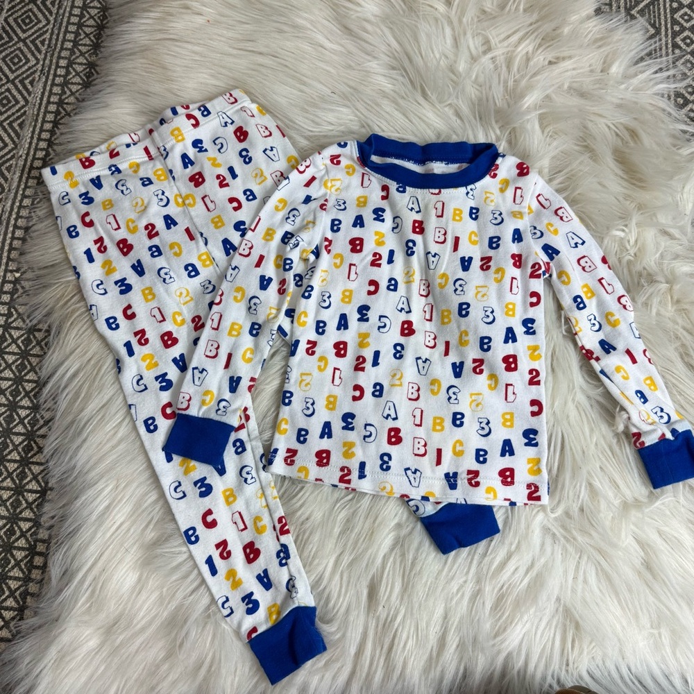 Colorful Number Alphabet Kids Pajama‎ Set 24months